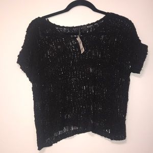 Open weave box shirt